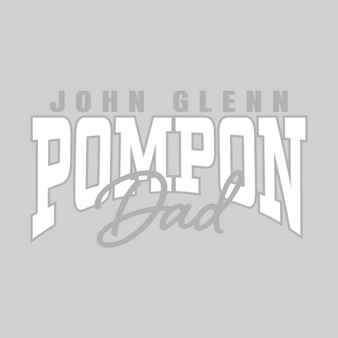 John Glenn Bobcats - Poms - John Glenn Pompon Dad - Arched Text