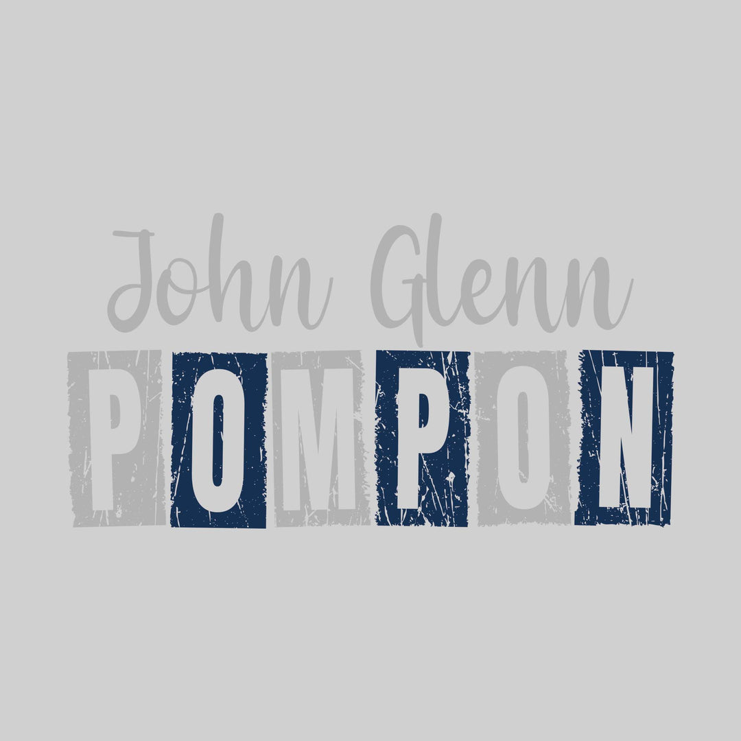 John Glenn Bobcats - Poms - John Glenn Pompon with Distressed Text