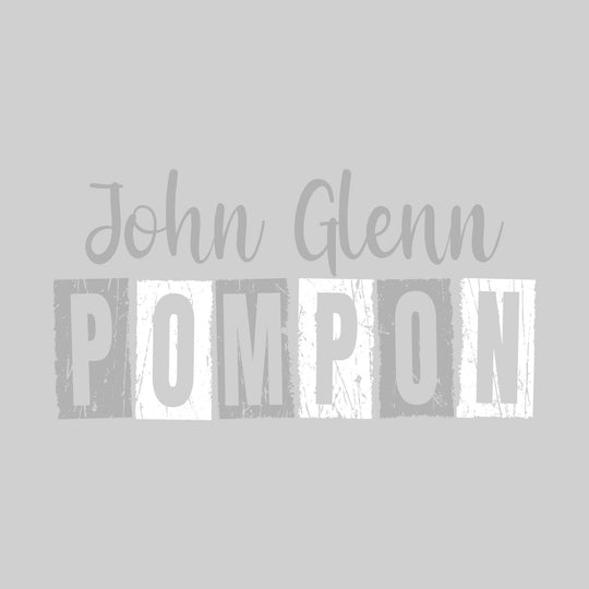 John Glenn Bobcats - Poms - John Glenn Pompon with Distressed Text
