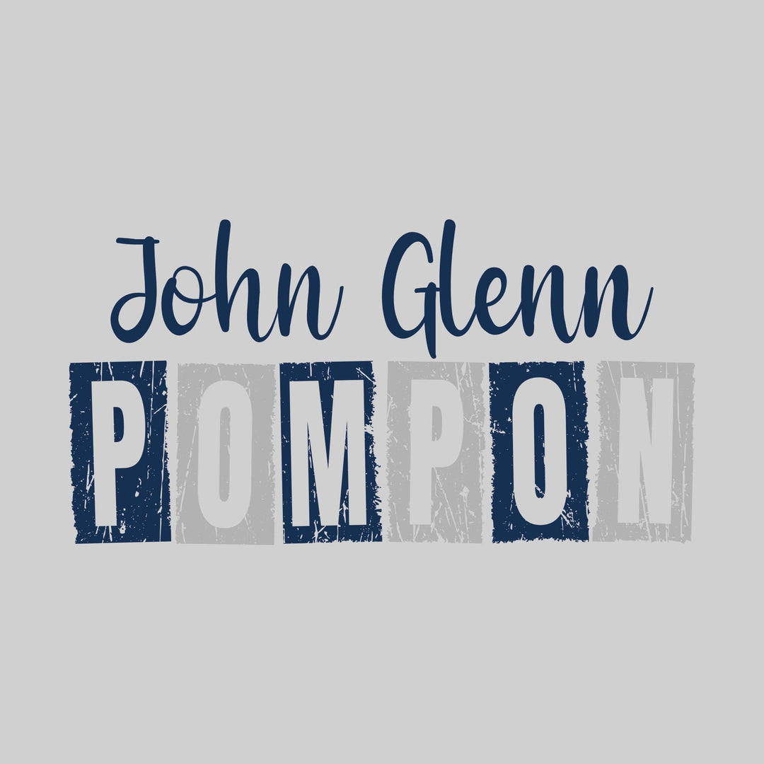John Glenn Bobcats - Poms - John Glenn Pompon with Distressed Text