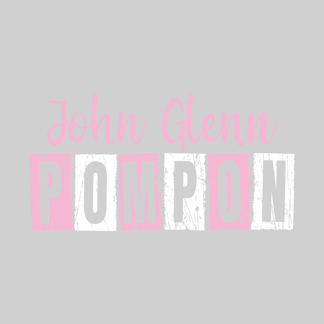 John Glenn Bobcats - Poms - John Glenn Pompon with Distressed Text