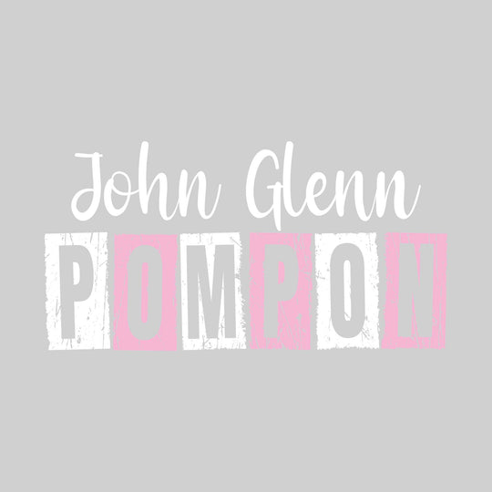 John Glenn Bobcats - Poms - John Glenn Pompon with Distressed Text