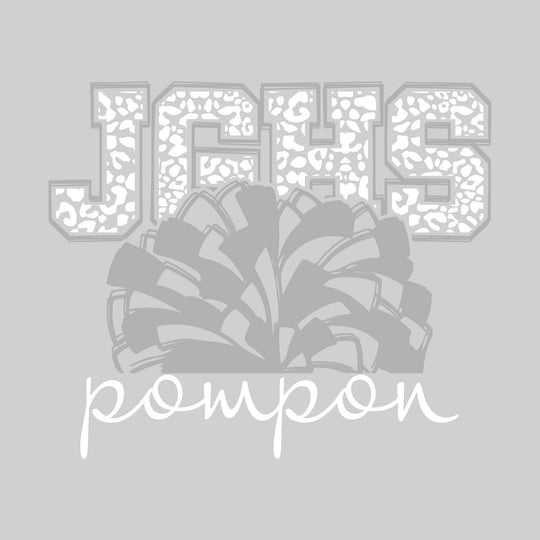 John Glenn Bobcats - Poms - Leopard Print JGHS with Pom