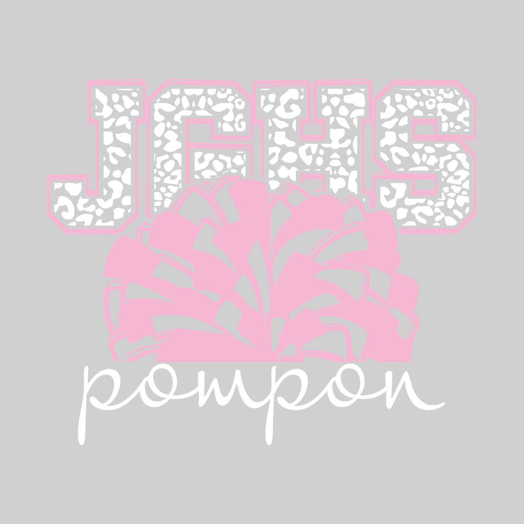 John Glenn Bobcats - Poms - Leopard Print JGHS with Pom