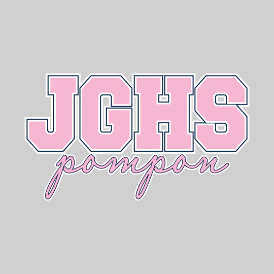 John Glenn Bobcats - Poms - Outlined JGHS Above Cursive Pompon