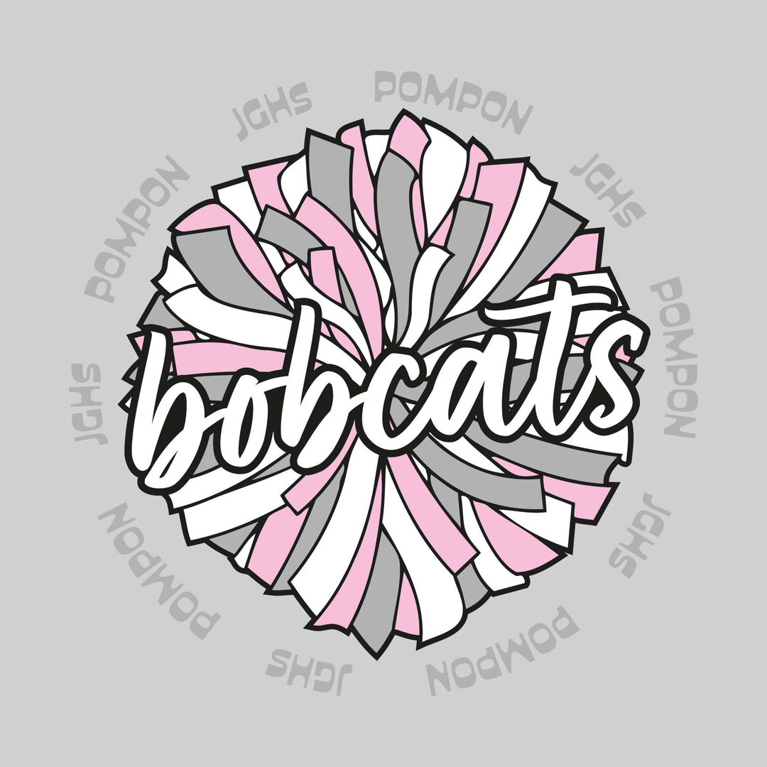 John Glenn Bobcats - Poms - Oversized Pom with Circular JGHS Pompon Text