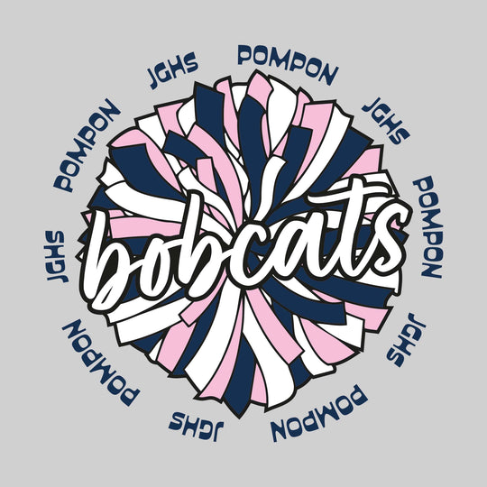 John Glenn Bobcats - Poms - Oversized Pom with Circular JGHS Pompon Text