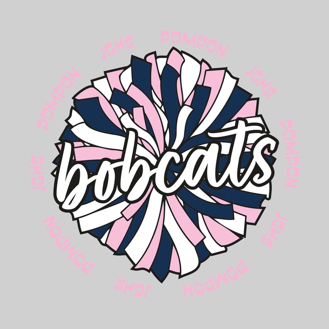 John Glenn Bobcats - Poms - Oversized Pom with Circular JGHS Pompon Text