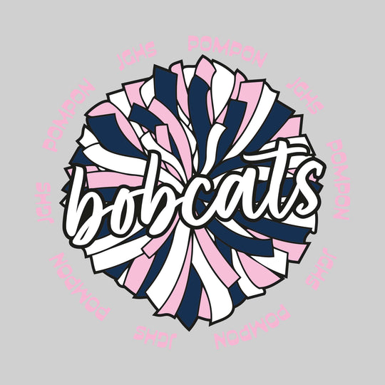 John Glenn Bobcats - Poms - Oversized Pom with Circular JGHS Pompon Text