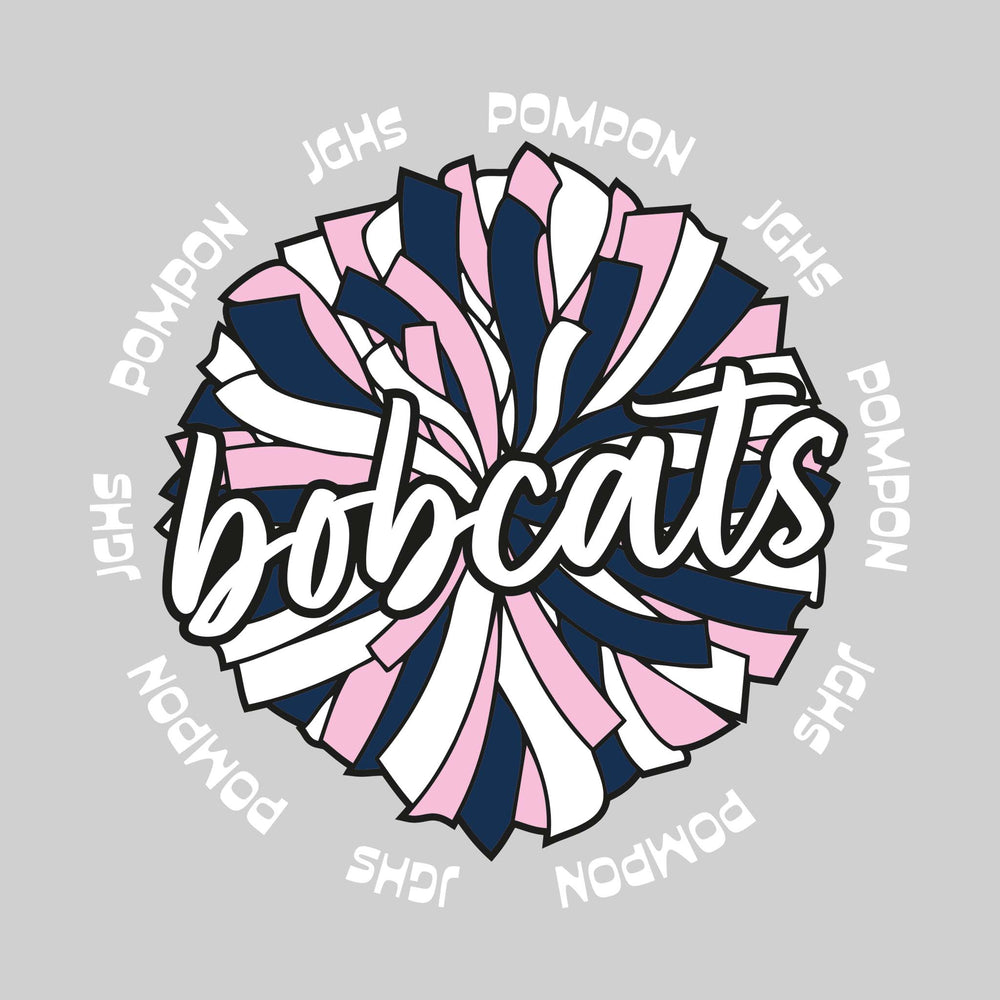 John Glenn Bobcats - Poms - Oversized Pom with Circular JGHS Pompon Text
