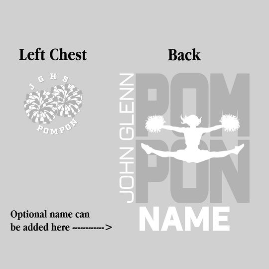 John Glenn Bobcats - Poms - Pompon Stacked with Pommer Silhouette
