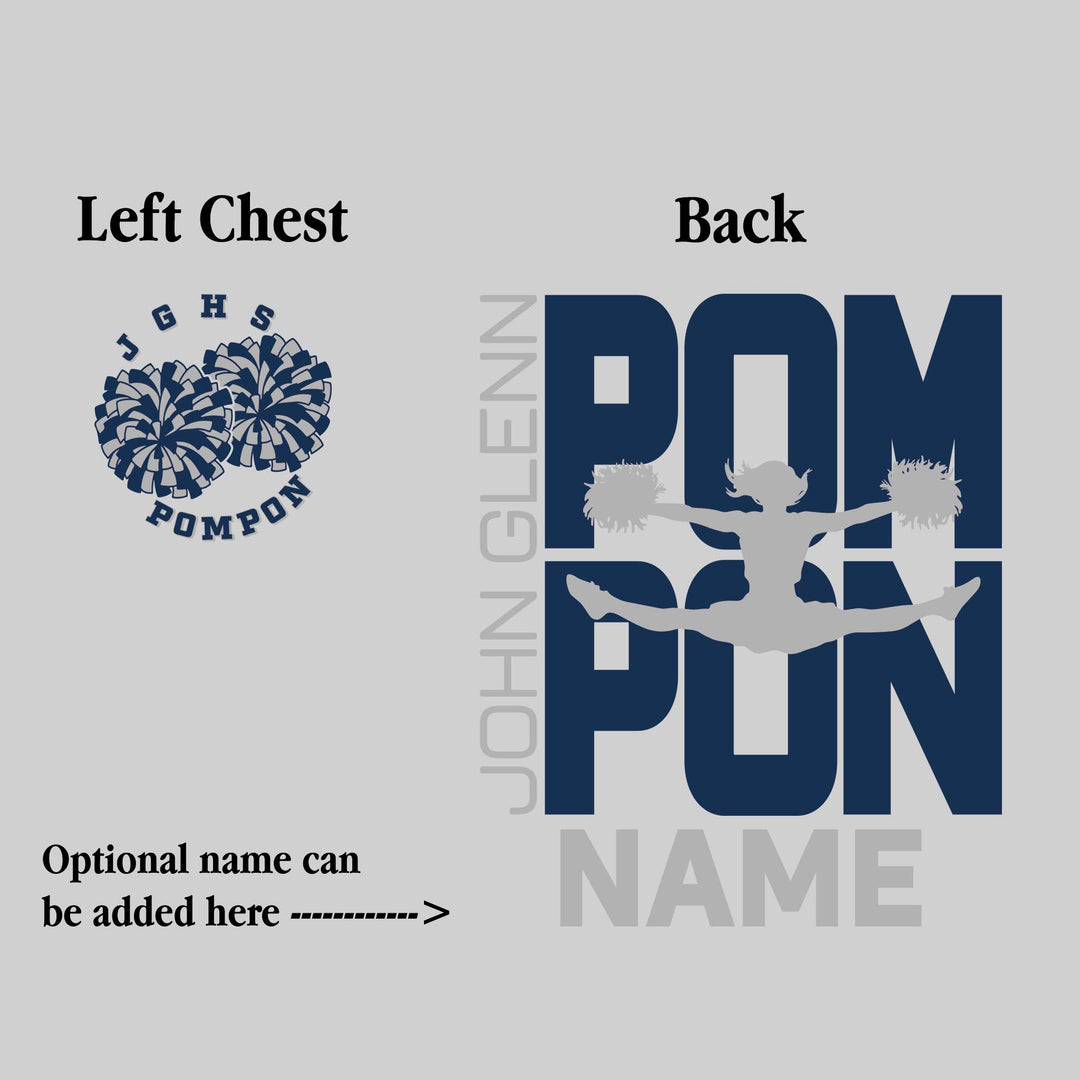 John Glenn Bobcats - Poms - Pompon Stacked with Pommer Silhouette