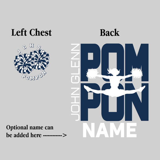 John Glenn Bobcats - Poms - Pompon Stacked with Pommer Silhouette