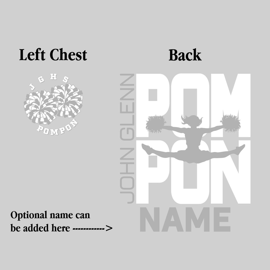 John Glenn Bobcats - Poms - Pompon Stacked with Pommer Silhouette
