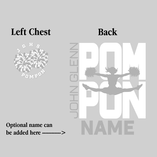 John Glenn Bobcats - Poms - Pompon Stacked with Pommer Silhouette