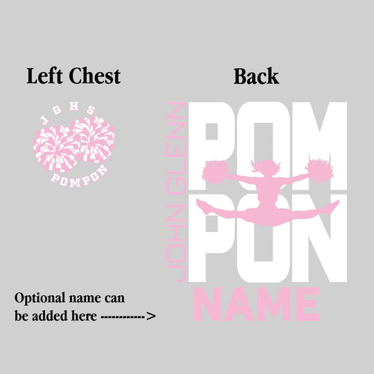 John Glenn Bobcats - Poms - Pompon Stacked with Pommer Silhouette