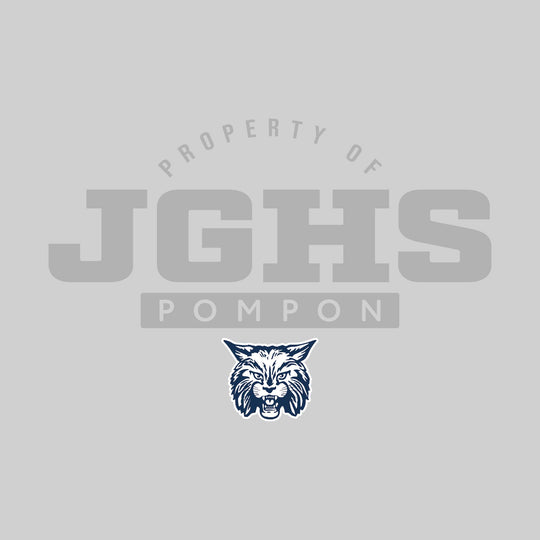 John Glenn Bobcats - Poms - Property of JGHS Pompon - 1-Color with Mascot