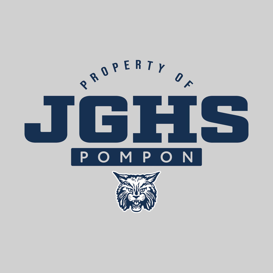 John Glenn Bobcats - Poms - Property of JGHS Pompon - 1-Color with Mascot