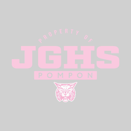 John Glenn Bobcats - Poms - Property of JGHS Pompon - 1-Color with Mascot