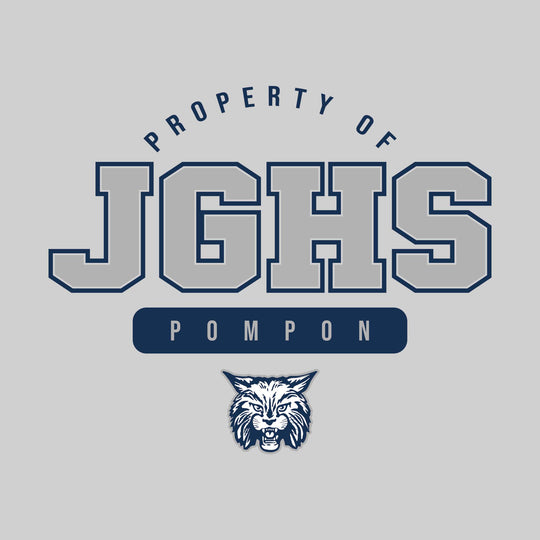 John Glenn Bobcats - Poms - Property of JGHS Pompon with Lower Mascot