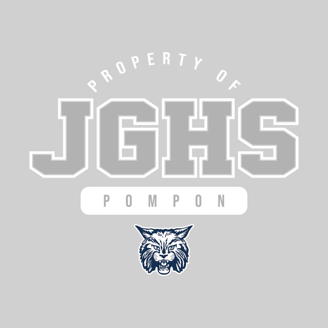 John Glenn Bobcats - Poms - Property of JGHS Pompon with Lower Mascot