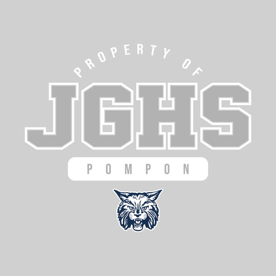 John Glenn Bobcats - Poms - Property of JGHS Pompon with Lower Mascot