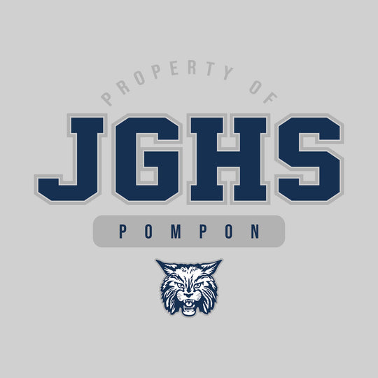 John Glenn Bobcats - Poms - Property of JGHS Pompon with Lower Mascot