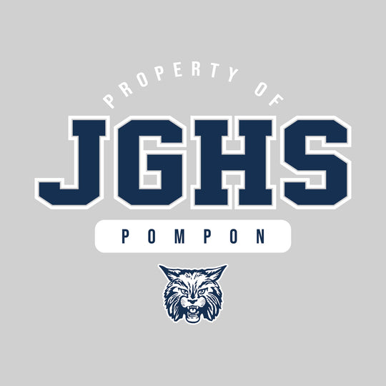 John Glenn Bobcats - Poms - Property of JGHS Pompon with Lower Mascot
