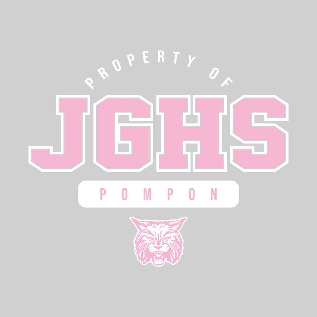 John Glenn Bobcats - Poms - Property of JGHS Pompon with Lower Mascot