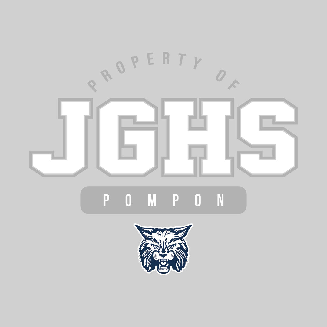 John Glenn Bobcats - Poms - Property of JGHS Pompon with Lower Mascot