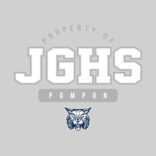 John Glenn Bobcats - Poms - Property of JGHS Pompon with Lower Mascot