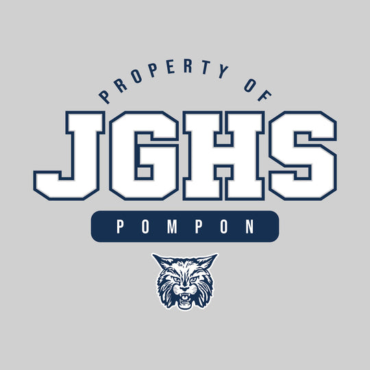 John Glenn Bobcats - Poms - Property of JGHS Pompon with Lower Mascot