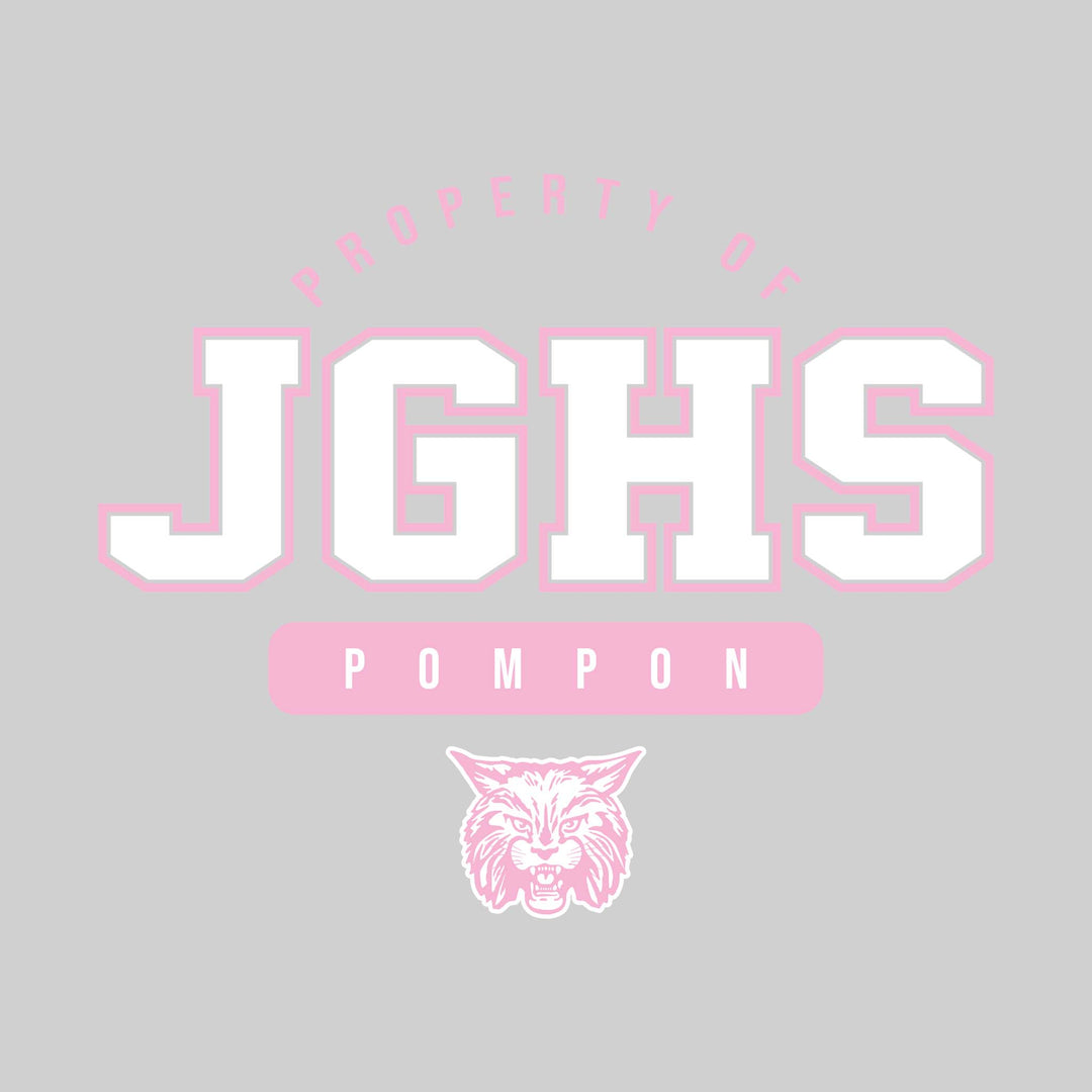 John Glenn Bobcats - Poms - Property of JGHS Pompon with Lower Mascot