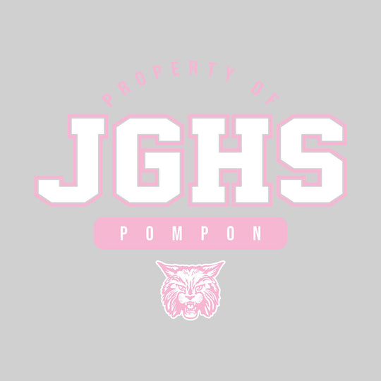John Glenn Bobcats - Poms - Property of JGHS Pompon with Lower Mascot