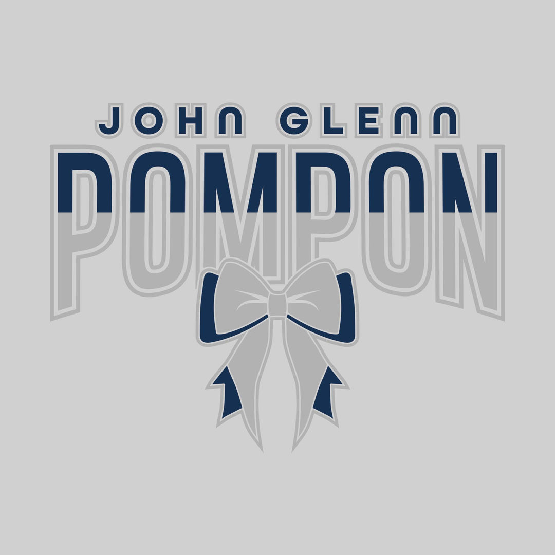John Glenn Bobcats - Poms - Split-Color John Glenn Pompon with Bow