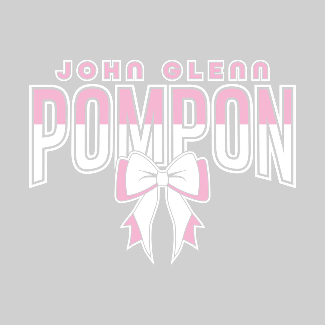John Glenn Bobcats - Poms - Split-Color John Glenn Pompon with Bow
