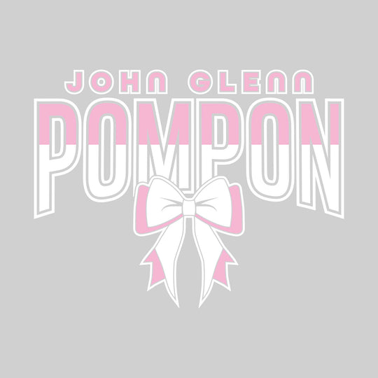 John Glenn Bobcats - Poms - Split-Color John Glenn Pompon with Bow