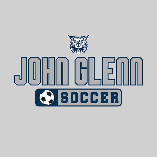 John Glenn Bobcats - Soccer - Mascot with School Name Over Soccer