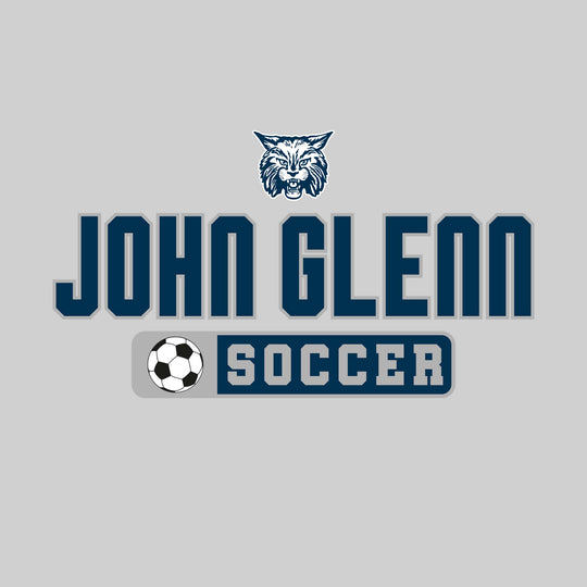 John Glenn Bobcats - Soccer - Mascot with School Name Over Soccer