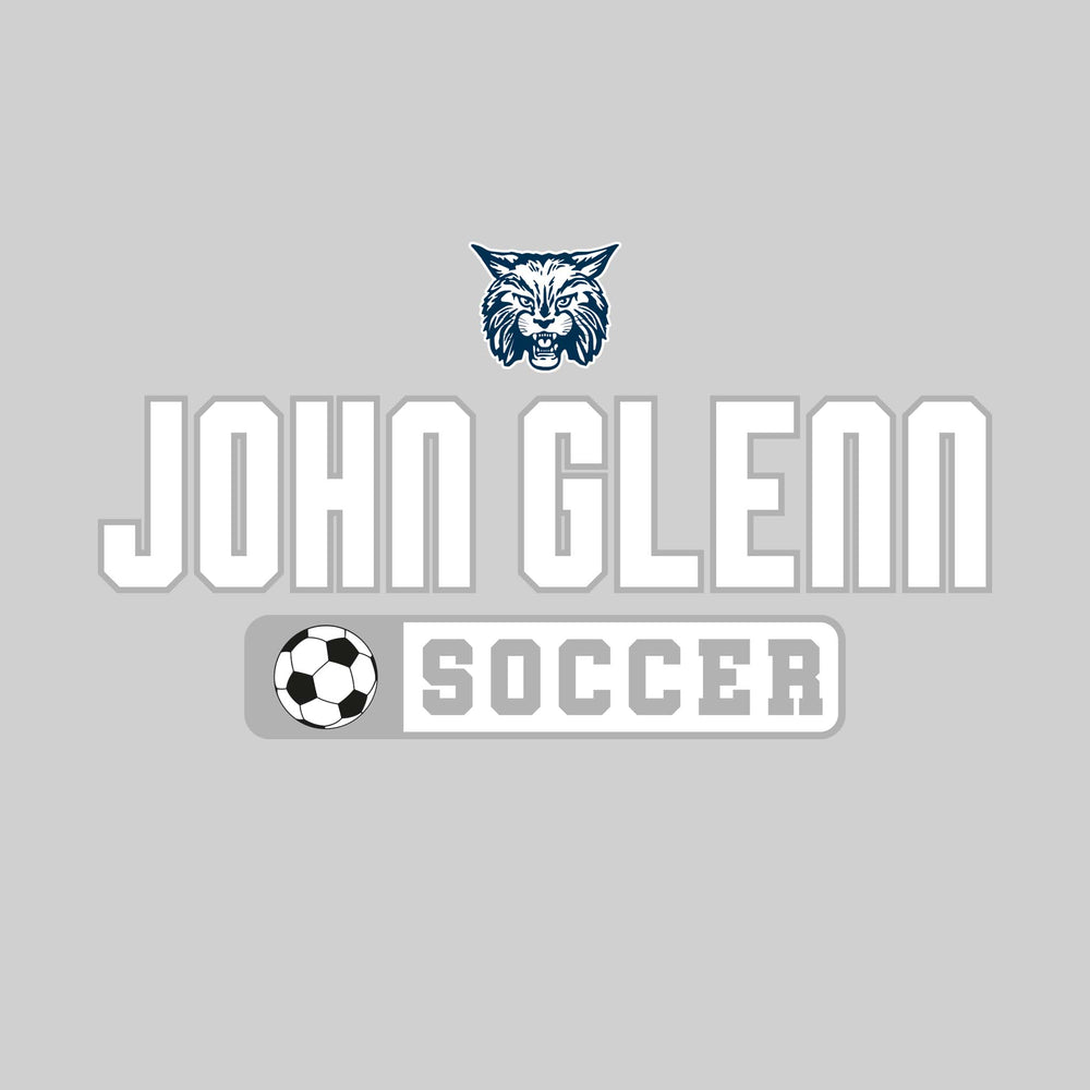 John Glenn Bobcats - Soccer - Mascot with School Name Over Soccer