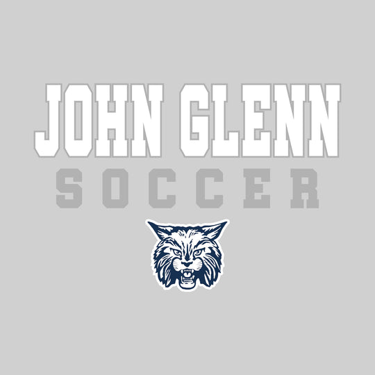 John Glenn Bobcats - Soccer - Outlined School Name with Soccer &amp; Mascot