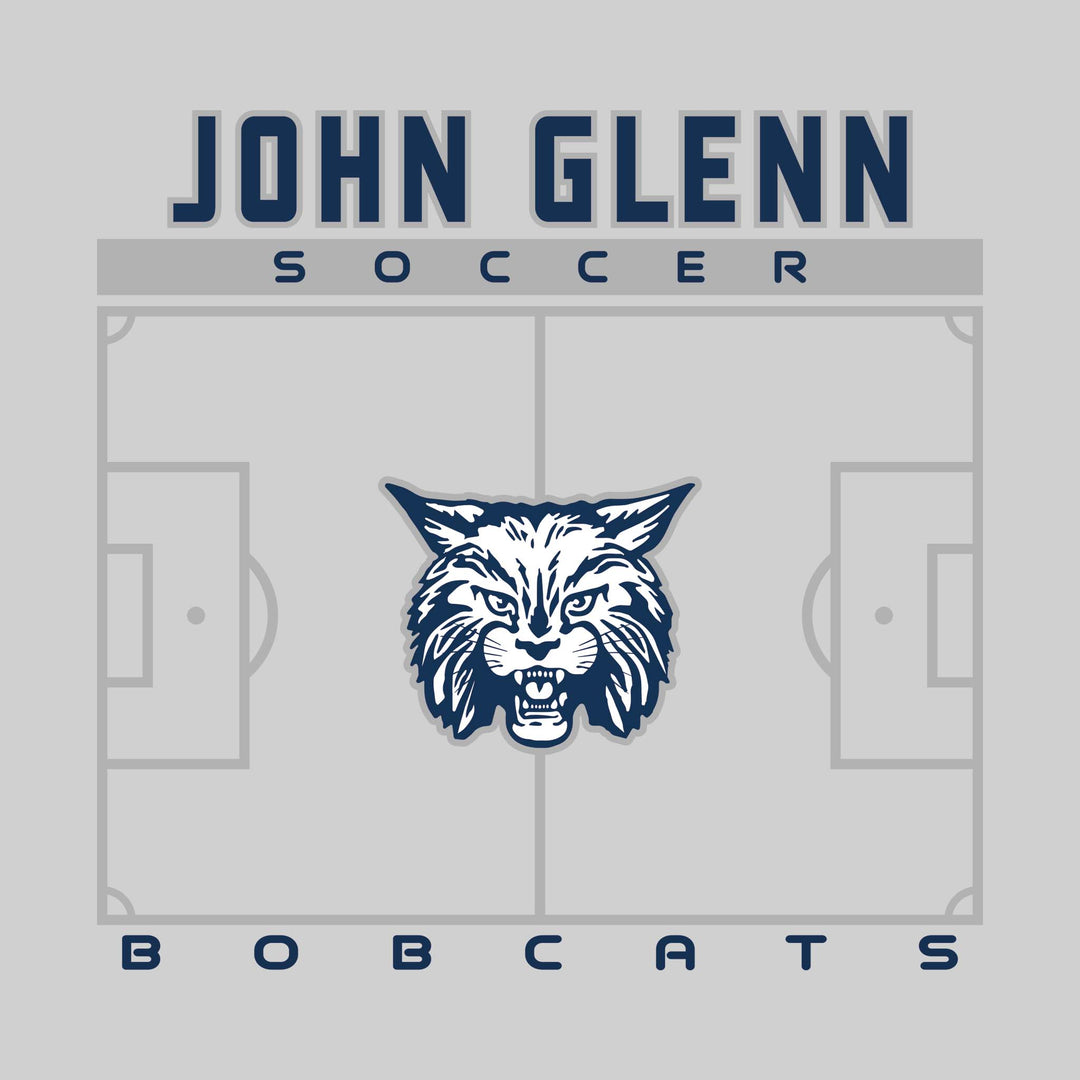 John Glenn Bobcats - Soccer - Pitch Lines with School Name &amp; Mascot
