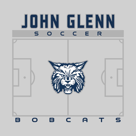 John Glenn Bobcats - Soccer - Pitch Lines with School Name &amp; Mascot