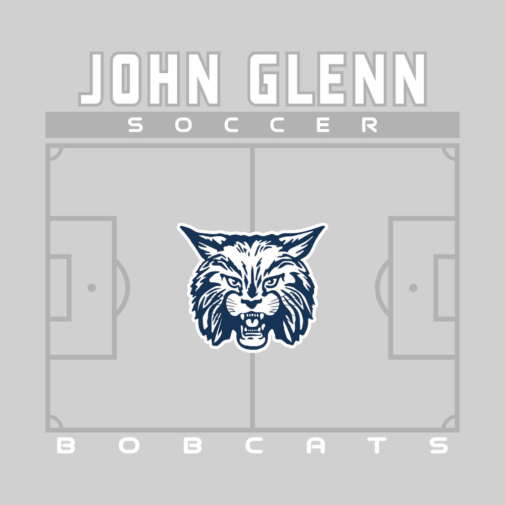 John Glenn Bobcats - Soccer - Pitch Lines with School Name & Mascot