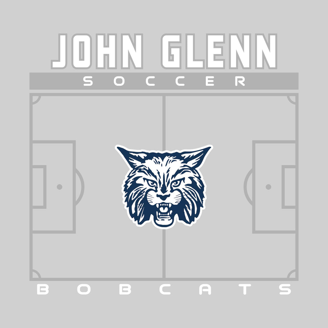 John Glenn Bobcats - Soccer - Pitch Lines with School Name &amp; Mascot