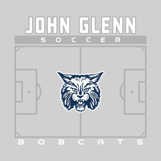 John Glenn Bobcats - Soccer - Pitch Lines with School Name &amp; Mascot