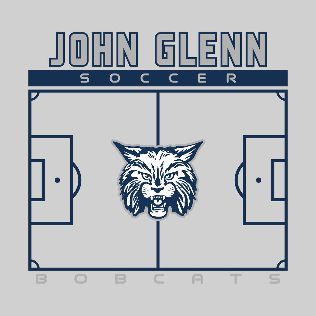 John Glenn Bobcats - Soccer - Pitch Lines with School Name &amp; Mascot