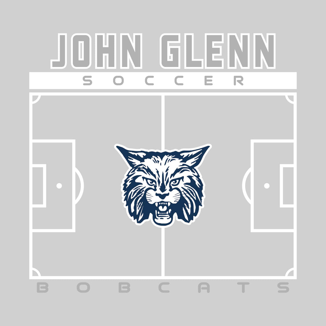 John Glenn Bobcats - Soccer - Pitch Lines with School Name &amp; Mascot