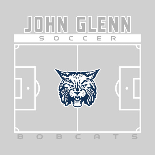 John Glenn Bobcats - Soccer - Pitch Lines with School Name &amp; Mascot