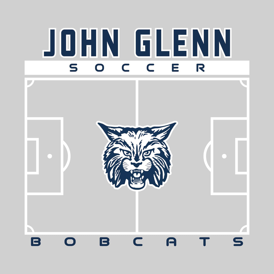 John Glenn Bobcats - Soccer - Pitch Lines with School Name &amp; Mascot